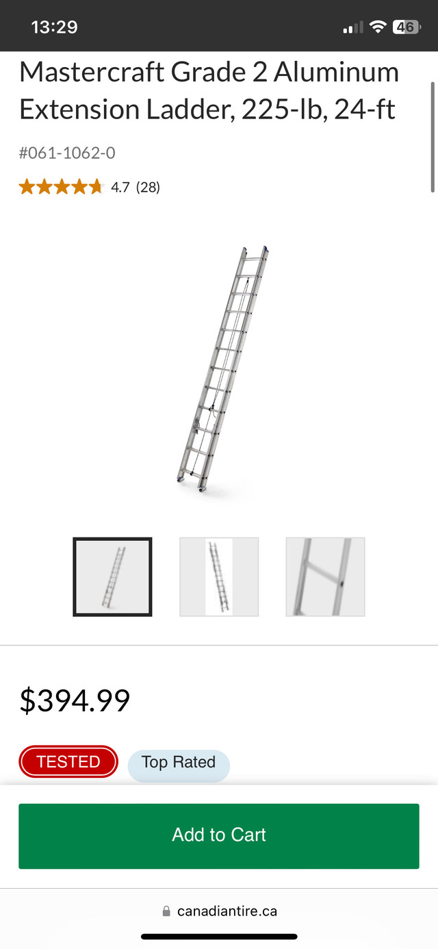 24ft aluminum adjustable extension ladder | Ladders & Scaffolding | Barrie  | Kijiji