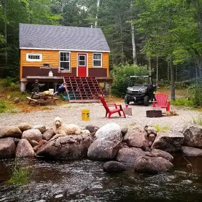16x20 off grid cabin directly on river. Year round maintained road. Fully insulated top to bottom. F...