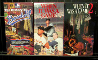 The History of Baseball & When It Was A Game 1 & 2 (VHSx3) NICE