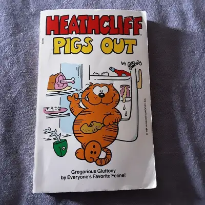 1984 Heathcliff Pigs Out by George Gately, 2nd print pocket book, View more