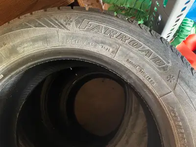 Winter tires used four months so lots of life in the not on rims make a offer just had them on small...