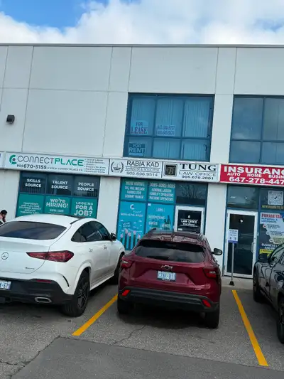 1 or 3 offices, reception area, kitchenette, washroom, signage space, many other professionals in th...