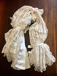 Vintage French Choir-Boy Robe White Lace Chorister Garment