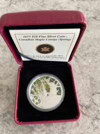 Silver Coin - Canadian Maple Canopy (Spring) 2013 Coin