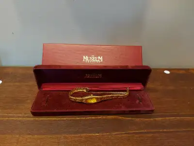 14K Gold Ladies Greek Key Watch by The Museum Company, View more