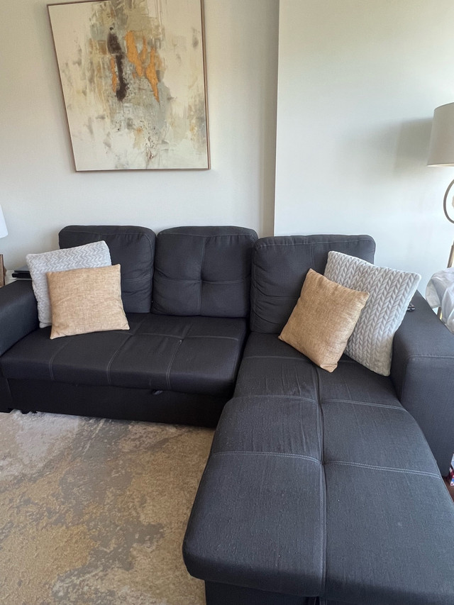 Moving Sale | Convertible Sectional Left/Right Sofa – Bed + Stor in Couches & Futons in Vancouver