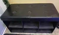 Black shoe bench