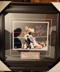 WWE WWF WCW BRET HITMAN HART AUTOGRAPHED 8X10 PHOTO 