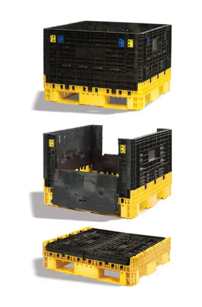 PLASTIC KNOCK DOWN BINS, AUTOMOTIVE BULK CONTAINERS. PARTS BINS., View more