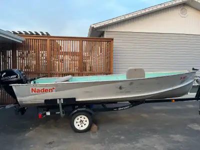 16’ Naden 2004 2015 4-Stroke 25 hp Mercury tiller Electric start 2015 Shorelander trailer Bilge pump...