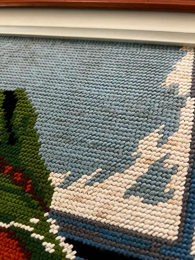 Vintage Bavarian Needlepoint Wall Art – Wooden Frame in Arts & Collectibles in Gatineau - Image 6