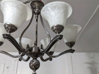Handsome 6-Light Iron Chandelier by DVI – SAVE!  FLAWLESS!