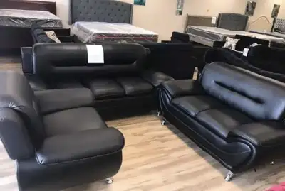 Leather Sofa Set - Brand New , View more