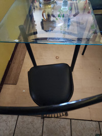 Glass table with 4 chairs (on hold)