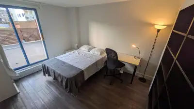 This bright, fully furnished private room is part of a shared four-bedroom unit designed at 5214 Ger...