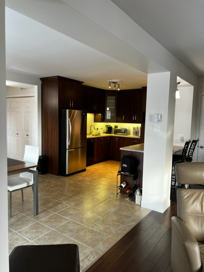 4 1/2 dans immeuble à condo 6 unités 2 chambres dont 1 avec walk-in, 1 salle de bain, 1 espace pour...