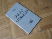 Manuel / Guide du propriétaire Lincoln Versaille 1980  francais