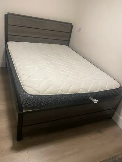 Bedframe + mattress + boxspring, View more