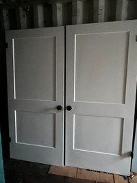 2- 36" x 80" Slab Doors with Hardware