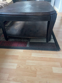 Large 2 Tier Wood Coffee Table