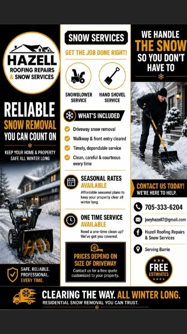 Snowblowing Removal Services.
