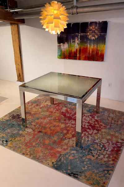 Italian Designer Extendable Glass Dining Table likely Calligaris, View more