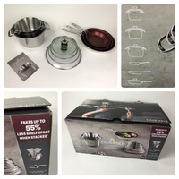Brand New 10-Piece Paderno Stackable Pot/Pan Set ($1,000 Retail)