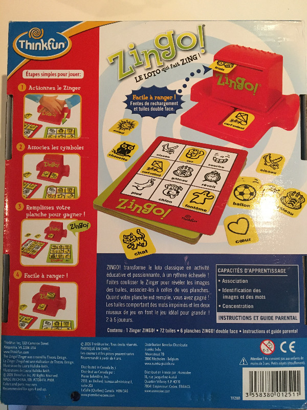 ZINGO French Bingo Game in Toys & Games in City of Toronto - Image 3