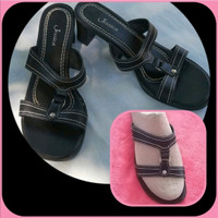 LN Leather Sandals, Topstitch and Metal Details by Jessica, 8M