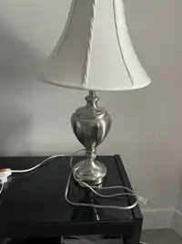 Grey and white lamp