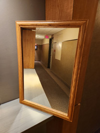 WOOD FRAMED WALL MIRROR