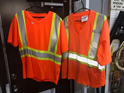 2 REFLECTIVE WORK SHIRTS - MEDIUM TO LARGE, View more