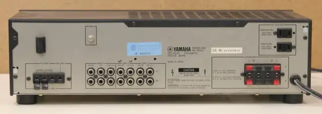 Vintage (1987) Yamaha RX 500U Receiver w/Remote in Stereo Systems & Home Theatre in St. Catharines - Image 3