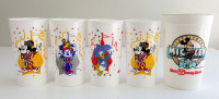 Vintage Walt Disney Coca-Cola Classic Plastic Cups