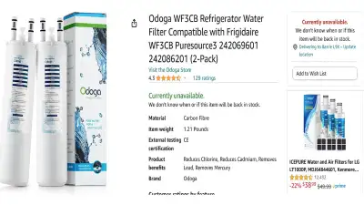 Frigidaire (Refrigerator - Water Filter), View more