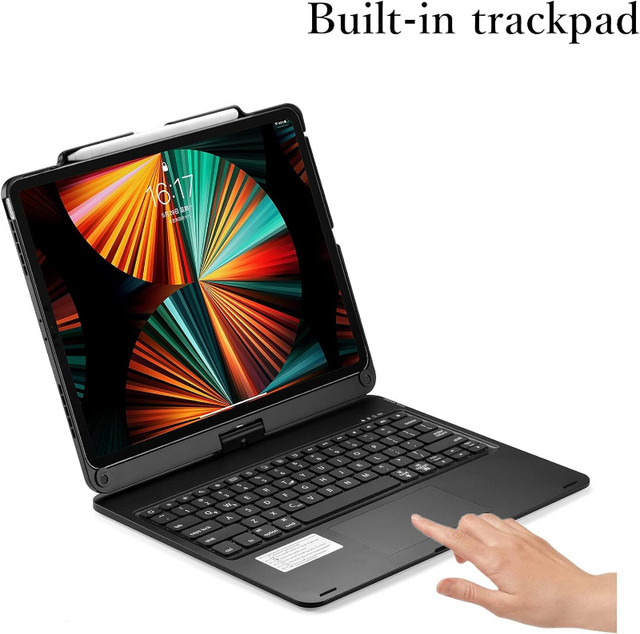 360° Rotatable Keyboard for iPad Pro 12.9" Backlight Keyboard BT in iPads & Tablets in London - Image 4