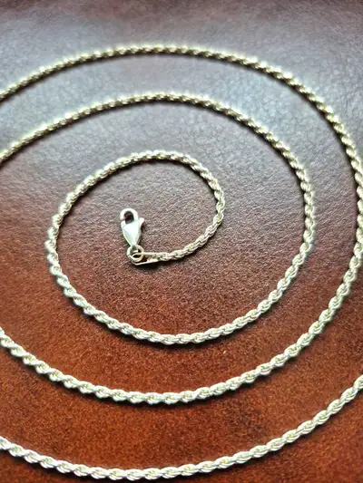 New 30 inch 925 Solid Silver Chain. 9 grams. 2mm think, View more
