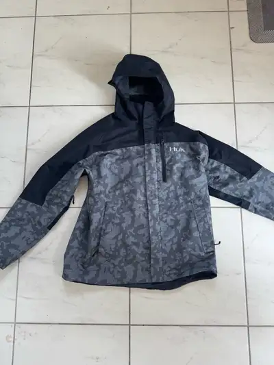 HUK fishing bibs and jacket, View more
