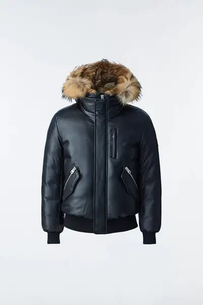 MACKAGE GLEN LEATHER BOMBER JACKET SIZE 40, View more