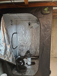 Grow tent, light and carbon scrubber 