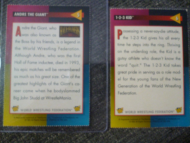 WWE WWF Wrestling cards - Hogan Andre Rock Bryan HHH Guerrero in Arts & Collectibles in Peterborough - Image 4