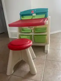 Step 2 Flip & Doodle Easel Desk w/ Stool