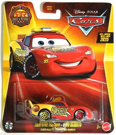 Disney Pixar Cars Race + Rescue Lightning McQueen Diecast, View more