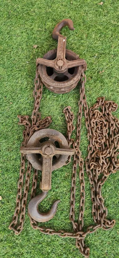 vintage 1/2 ton chain falls, View more
