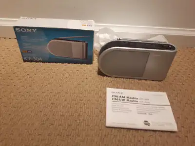 Sony ICF-304 Classic Portable AM/FM Small Radio AA Battery Opera, View more