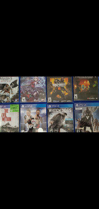 Playstation 4 games.