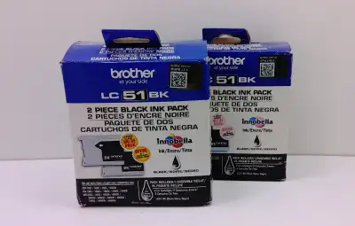 Brother – Cartouche d'encre noire LC51 (LC51BKS) x 2, View more