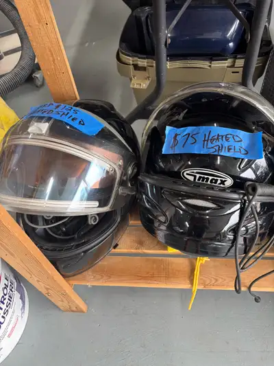 I have a selection of used snowmobile helmets available. There are various styles and sizes, some wi...