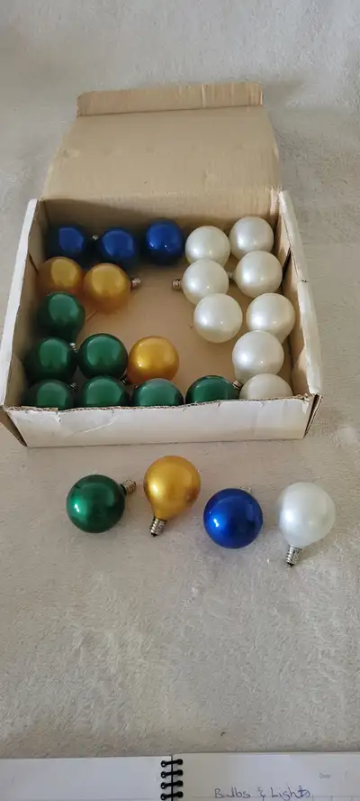 Vintage Christmas Light Bulbs - Multi-Colour/ Christmas lights/, View more