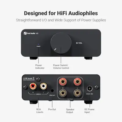 Fosi Audio V3 Stereo Amplifier, View more